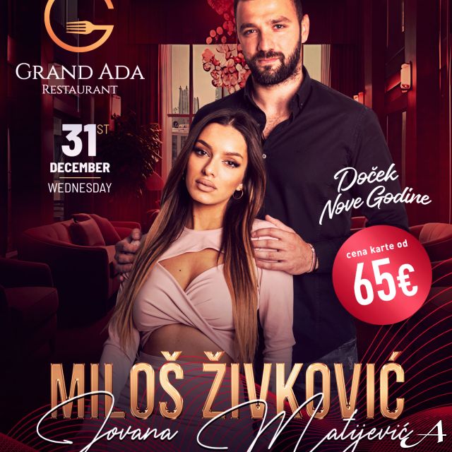 Doček Nove godine - par u restoranu